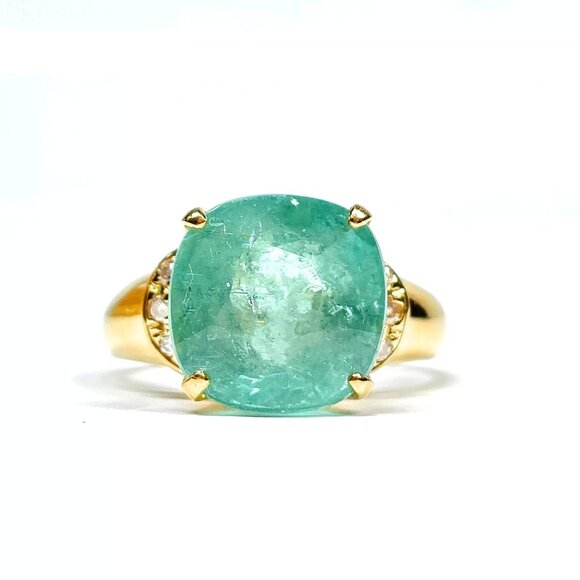 Jewelry - Jewelry Ring PariabaTourmaline 6.834ct Yellow Gold 439088